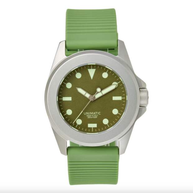 Huckberry x Unimatic U4S-HG Earthform Watch in Redwood color