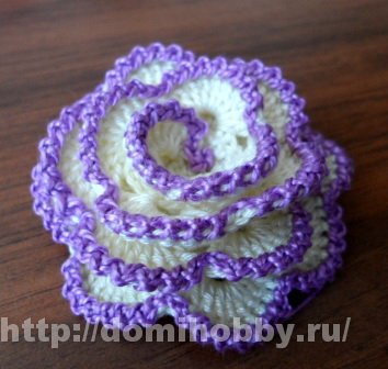 Схемы роз вязанные крючком
