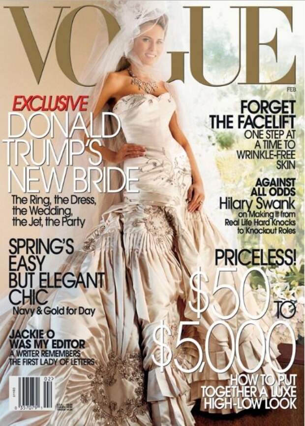 Платье Мелании на странице Vogue