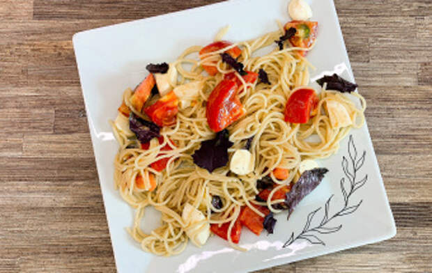 Вкусный салат из спагетти (Как приготовить спагетти)