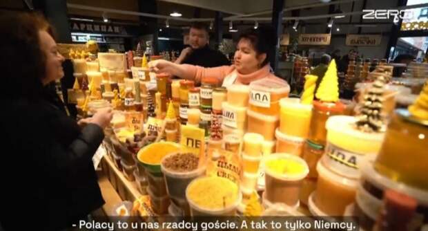 Полячка увидела, как русские "страдают" из-за санкций. Скриншот с видео youtube.com (Zero)