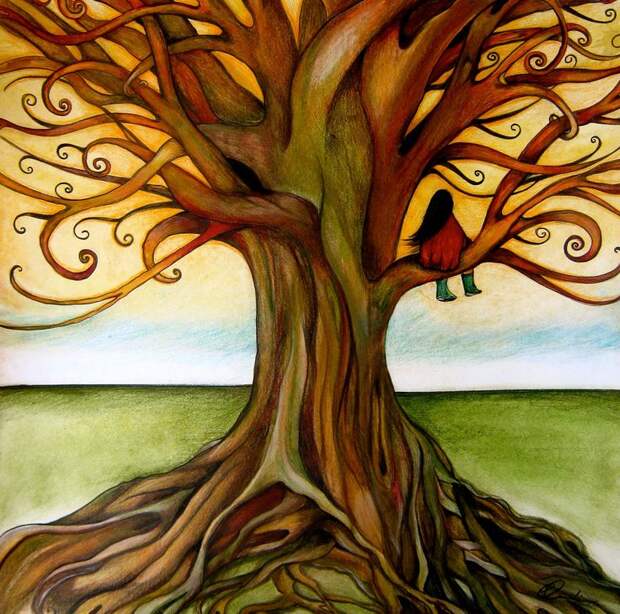 the infinite tree art print by claudiatremblay on Etsy