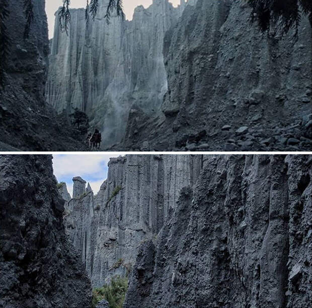 Traveling The Valley Of Harrowdale Towards The Paths Of The Dead At The Putangirua Pinnacles In Aorangi Forest