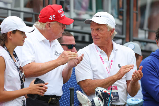 LIV Golf Invitational Greg Norman and Donald Trump