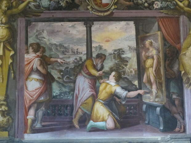 Фреска с Апеллесом и сапожником // Casa Vasari, Firenze