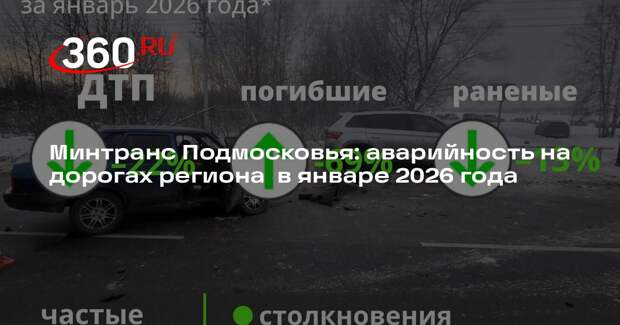 Количество ДТП в Московской области снизилось на 22% в январе 2026 года