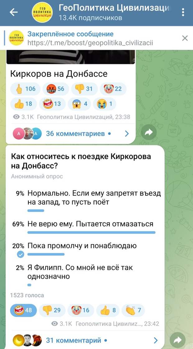 ТГ Геополитика Цивилизаций