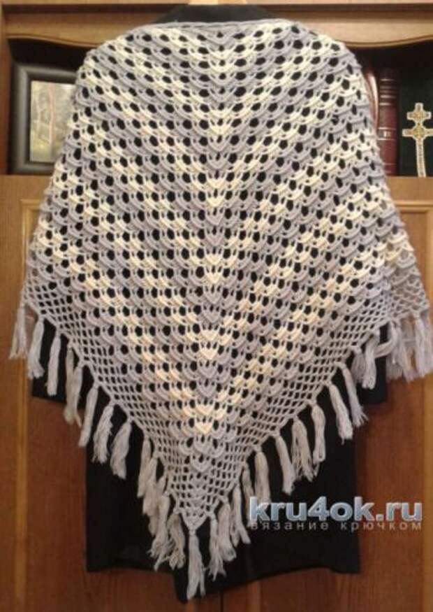 Схемы вязаных шалей крючком