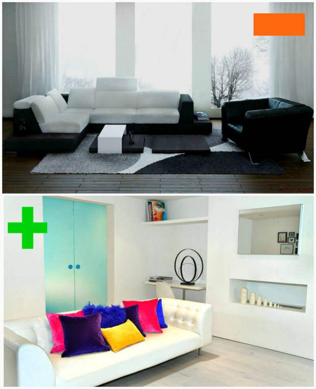 Скучный монохромный интерьер без ярких деталей. | Фото: Уют в Доме, Interior Design Ideas For Apartments. Скучный монохромный интерьер без ярких деталей. | Фото: Уют в Доме, Interior Design Ideas For Apartments.