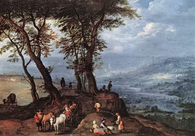 BRUEGHEL Jan the Elder Going To The market, Автор: Brueghel, Jan The Elder (1568-1625) (Ян Старший (1568-1625) Брейгель)Brueghel, Jan The Elder (1568-1625) (Живопись на Gallerix.ru)
