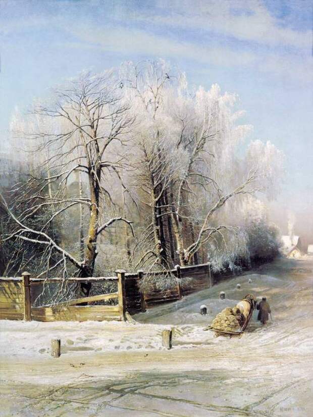 Саврасов - Зимний пейзаж. 1873