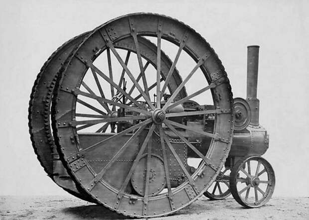 Трактор Fowler Steeplechaser. 1877 год. история, ретро, фото