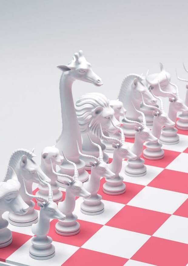 Шахматы "Животные" искусство, красота, мастерство, невероятное, талант, шахматы