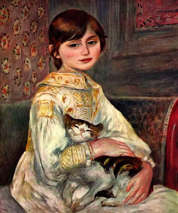Мадмуазель Жюли Моне с кошкой 1887 (569x680, 108Kb)