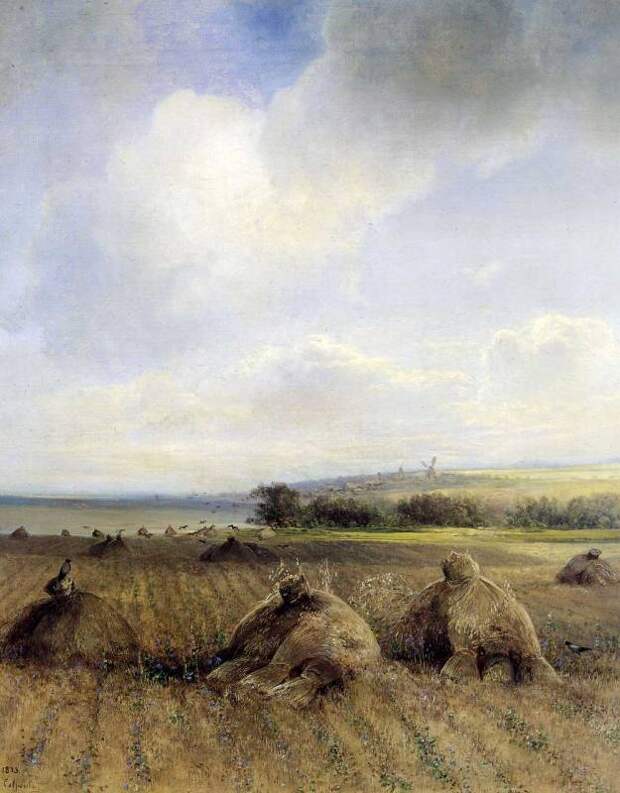 Саврасов - К концу лета на Волге. 1873