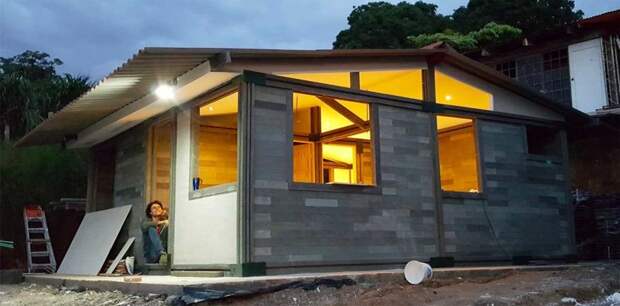 Этот дом из пластиковых кирпичей построили всего за 5 дней дизайн, дом, недвижимость