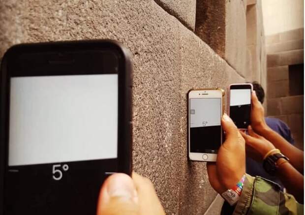 Храм Кориканча, Перу. Угол наклона стен 5 градусов.