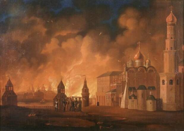 Хроники 1812: В Москве, занятой французскими войсками, бушуют сильнейшие пожары.