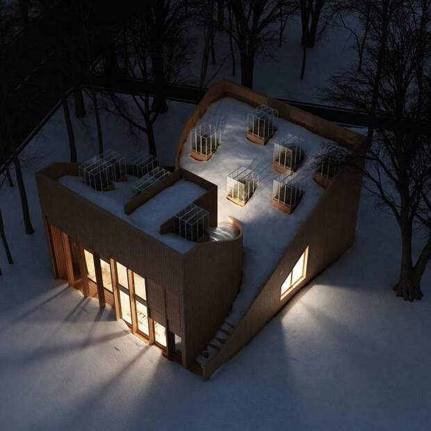 Дом с огородом на крыше в Германии