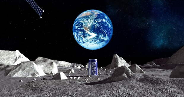 Японский производитель прохладительных напитков размещает первый рекламный биллборд на Луне