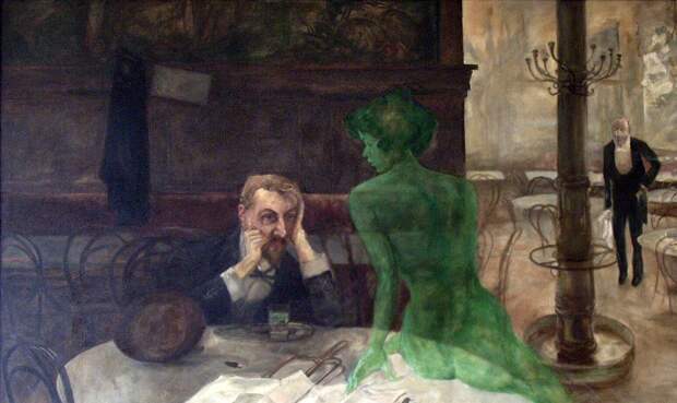 The Absinthe Drinker by Viktor Oliva