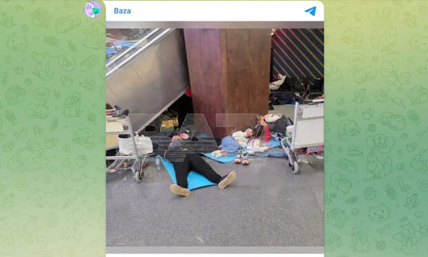 Шереметьево парализован: люди спят на полу, рейсы отменяют, багаж теряют