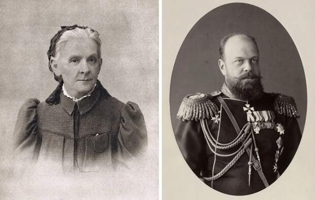 М. А. Ульянова, мать Александра, и Александр III 