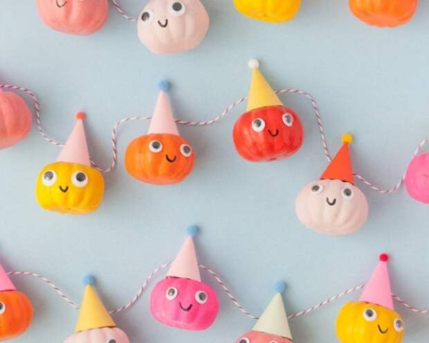 Гирлянда из тыкв - 5 интерьерных идей