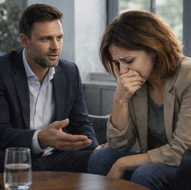 — Может, мне ещё за тебя ребёнка выносить? Или твоей матери подгузники надевать? — вспылил супруг, раздражённо уставившись на жену.