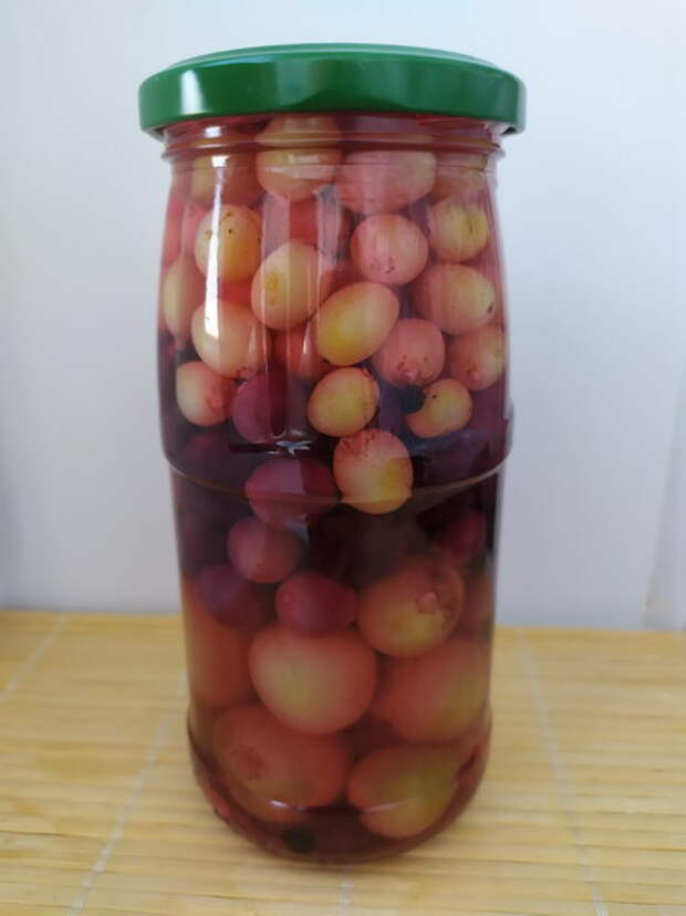 Маринованный виноград «Домашние оливки» - кисло-сладкие на вкус и упругие, как свежий
