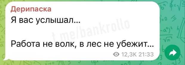 Дерипаска расстроился, что россияне не хотят работать по 12 часов 6 дней в