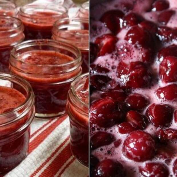РЕЦЕПТ ПРИГОТОВЛЕНИЯ ВИШНЕВОГО ДЖЕМА