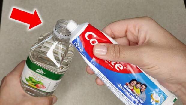 Смешиваю УКСУС и ЗУБНУЮ ПАСТУ, отмываю все, от КУХНИ до ВАННЫ