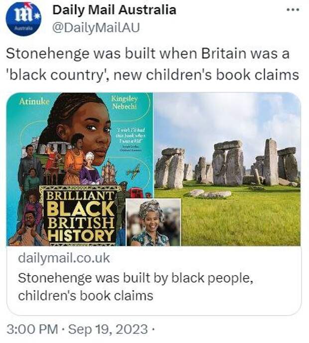 Стоундхендж воздвигли, когда Британия была «страной черных», говорится в новой детской книжке