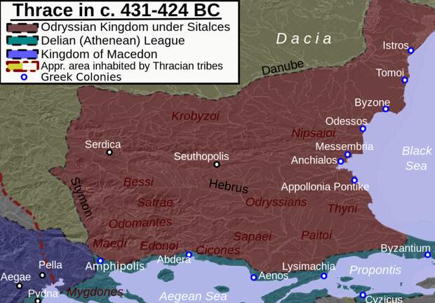 Одрисское царство объединило почти всех фракийцев