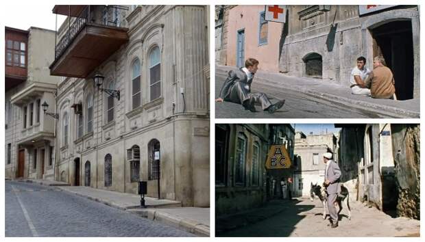 Самые интересные «заграничные» сцены кинокомедии «Бриллиантовая рука» снимали на улицах Баку (Азербайджан). 