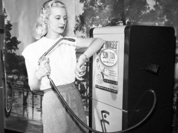 Автомат для нанесения автозагара, 1949 год история, ретро, фотографии