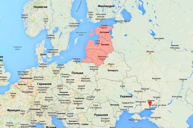 Положение Прибалтики в Европе