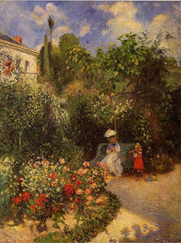 The Garden at Pontoise. (1877). Писсарро, Камиль