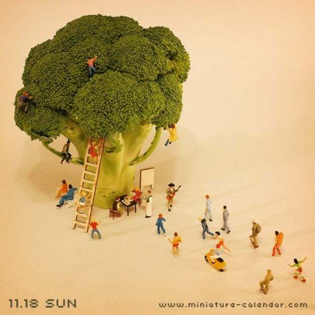 Японский художник Танака Тацуя несколько лет создает неповторимый маленький мир (25 фото)