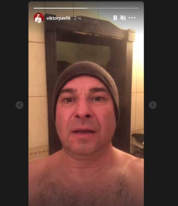 Виктор Павлик пошел в баню и слепил снеговика