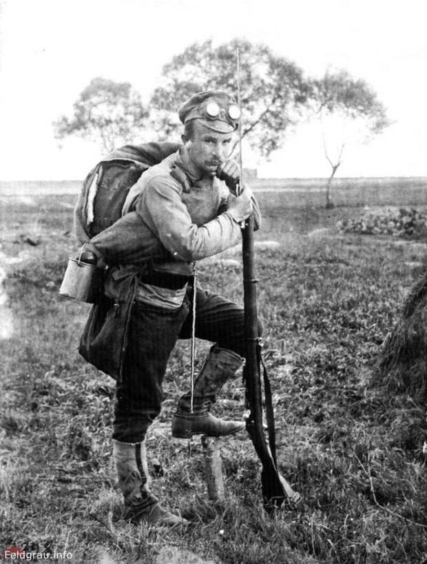 Русский солдат во Франции перед боем. Западный фронт Первой мировой войны, 1916 год. история, ретро, фото