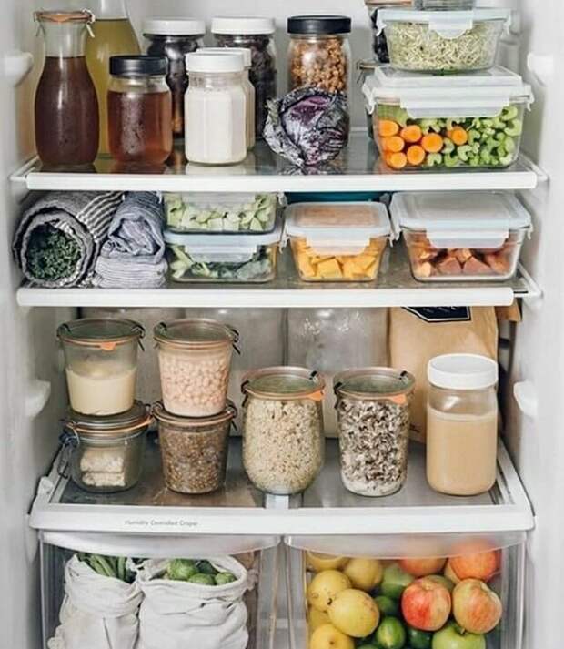 В холодильнике перфекциониста бытовые мелочи, все по струночке, интересно, перфекционизм, совершенство, фото