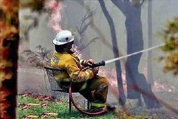 Кстати, знаете обязательный атрибут пожарника? Верно: хороший садовый инвентарь идеальная работа, крутая работа, не заморачиваются, отдыхают на работе, работа в кайф, работяги, счастливчики