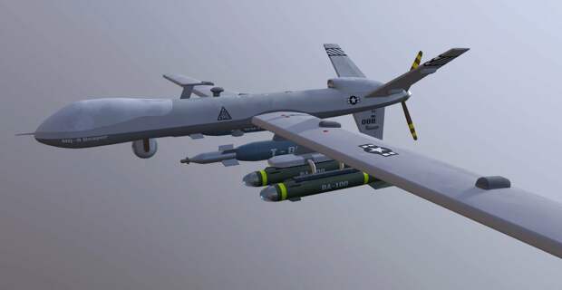MQ-9 Reaper в полной боевой оснастке. Компьютерная модель General Atomics