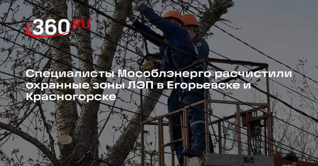 Специалисты Мособлэнерго расчистили охранные зоны ЛЭП в Егорьевске и Красногорске
