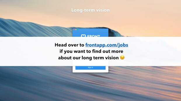 But it's not sharing the long-term vision with us just yet.