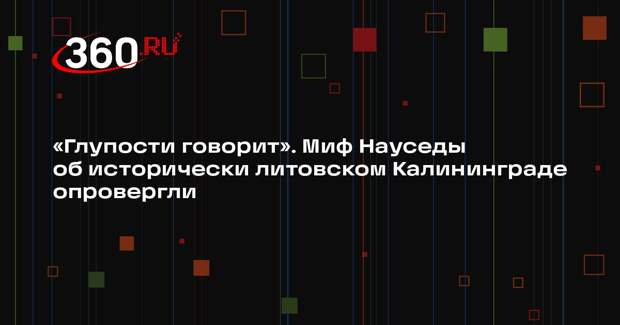 Историк Ломагин назвал глупостью заявление Науседы о Калининграде