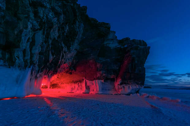 Замёрзшие пейзажи Ольхонских островов
