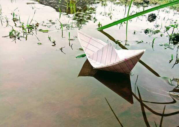 Детство, Бумажный Кораблик, Простой, Бумаги, Воды